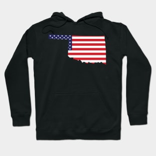 Oklahoma State Shape Flag Background Hoodie